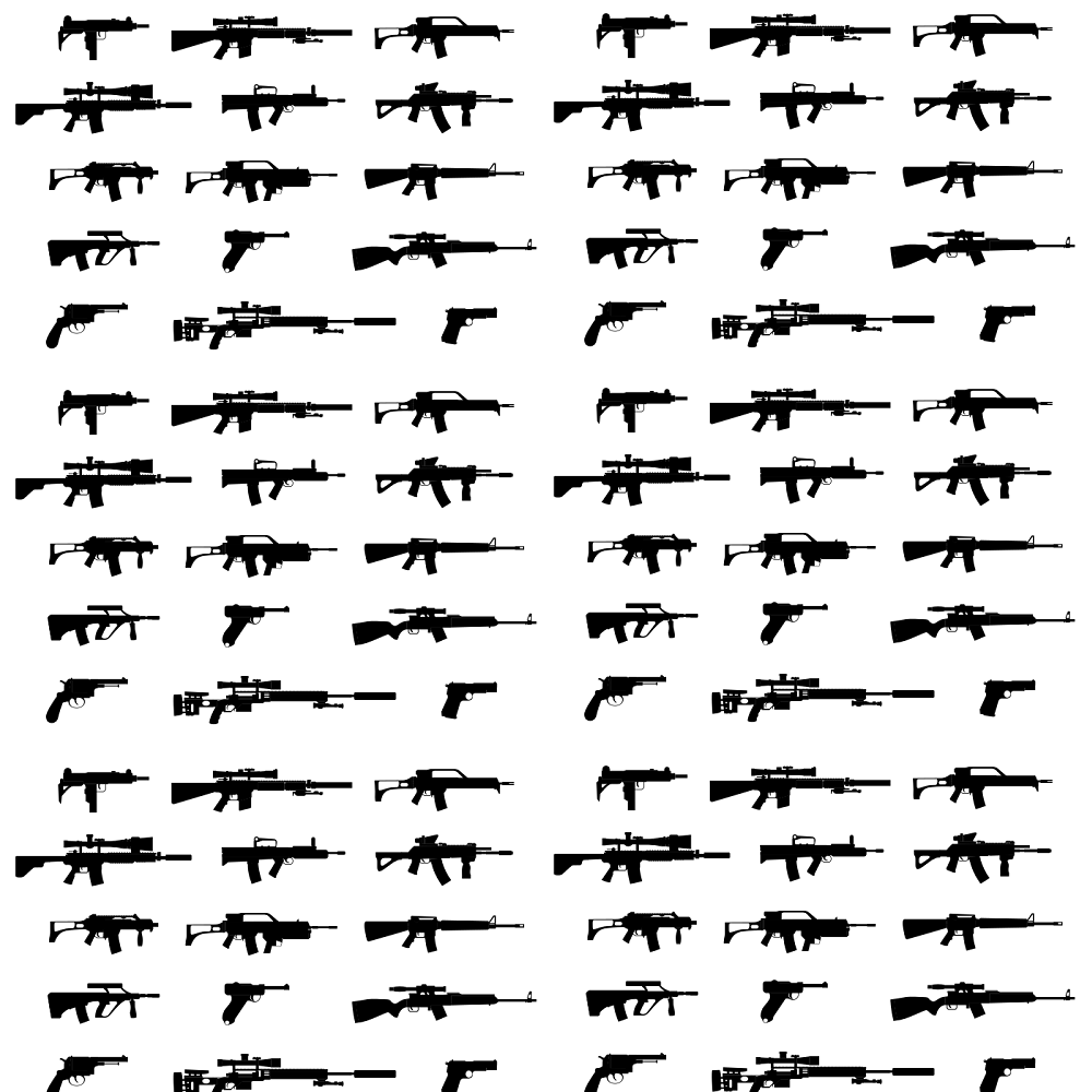 Gun Collection Silhouette Fabric
