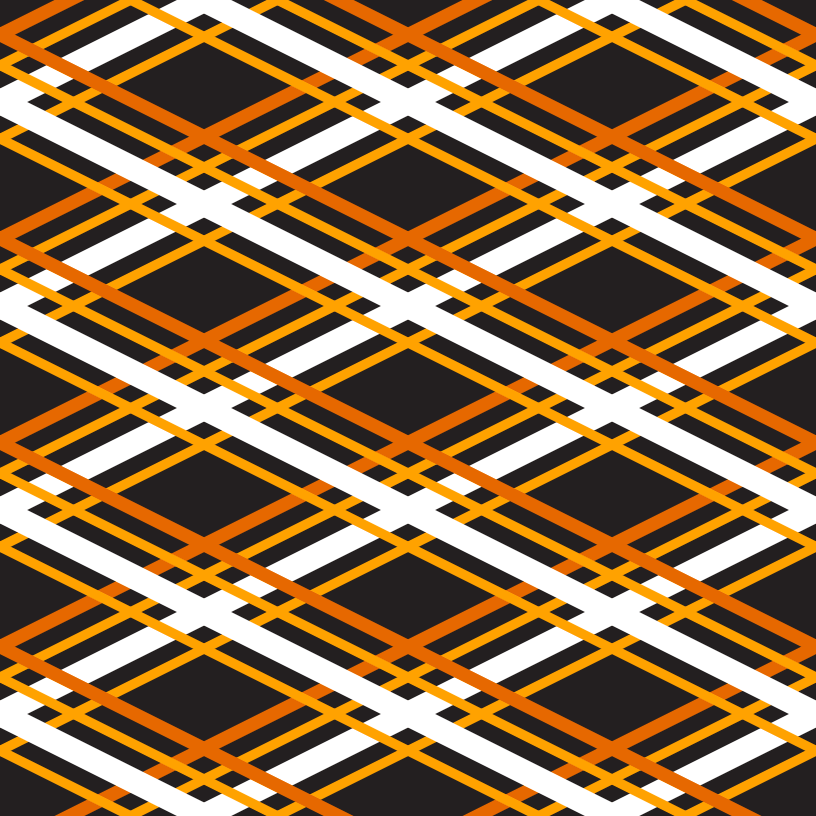Halloween Criss Cross Fabric - Black