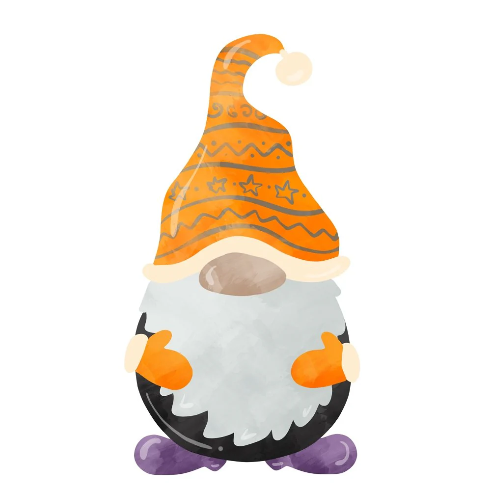 Halloween Gnomes #1 Fabric Panel