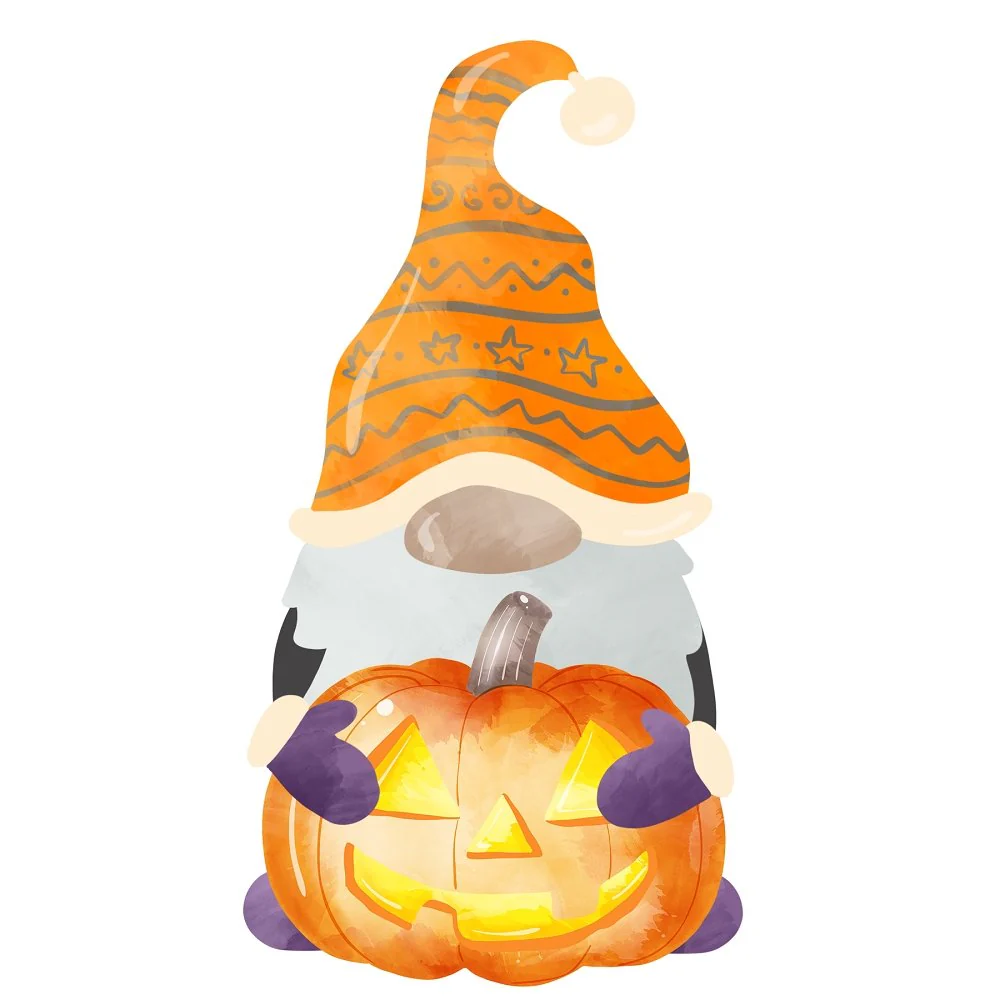 Halloween Gnomes #2 Fabric Panel
