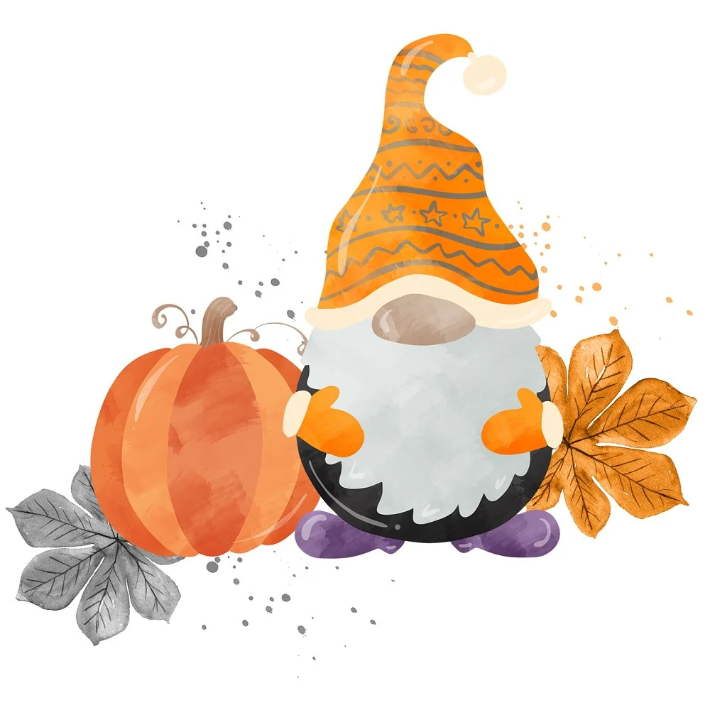 Halloween Gnomes Arrangement #1 Fabric Panel