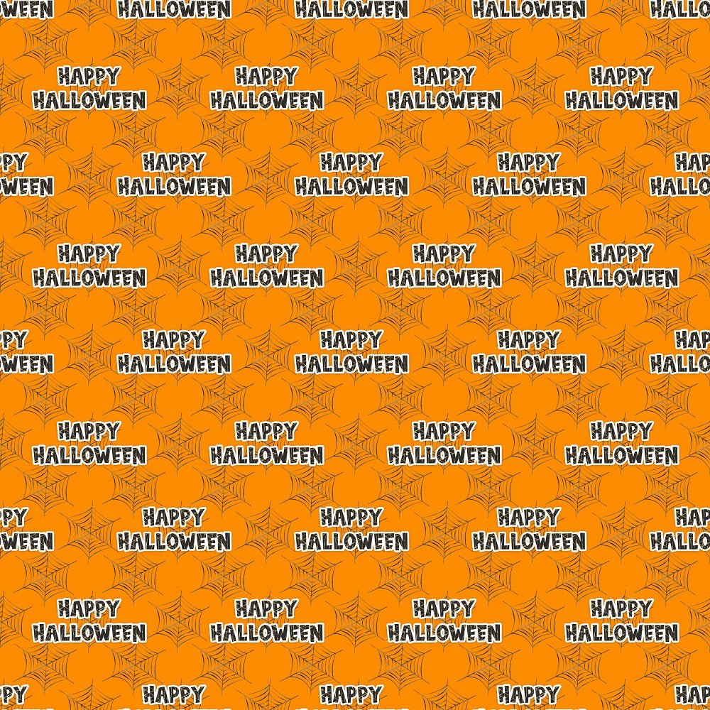Halloween Mugs Font Fabric - Orange