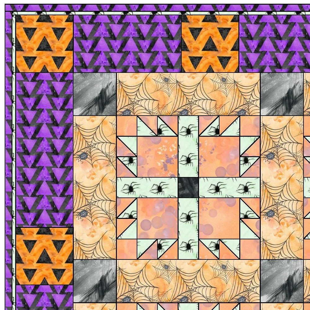 Halloween Please! Collection Quilt Kit - 56" x 70 1/2" - Image 3