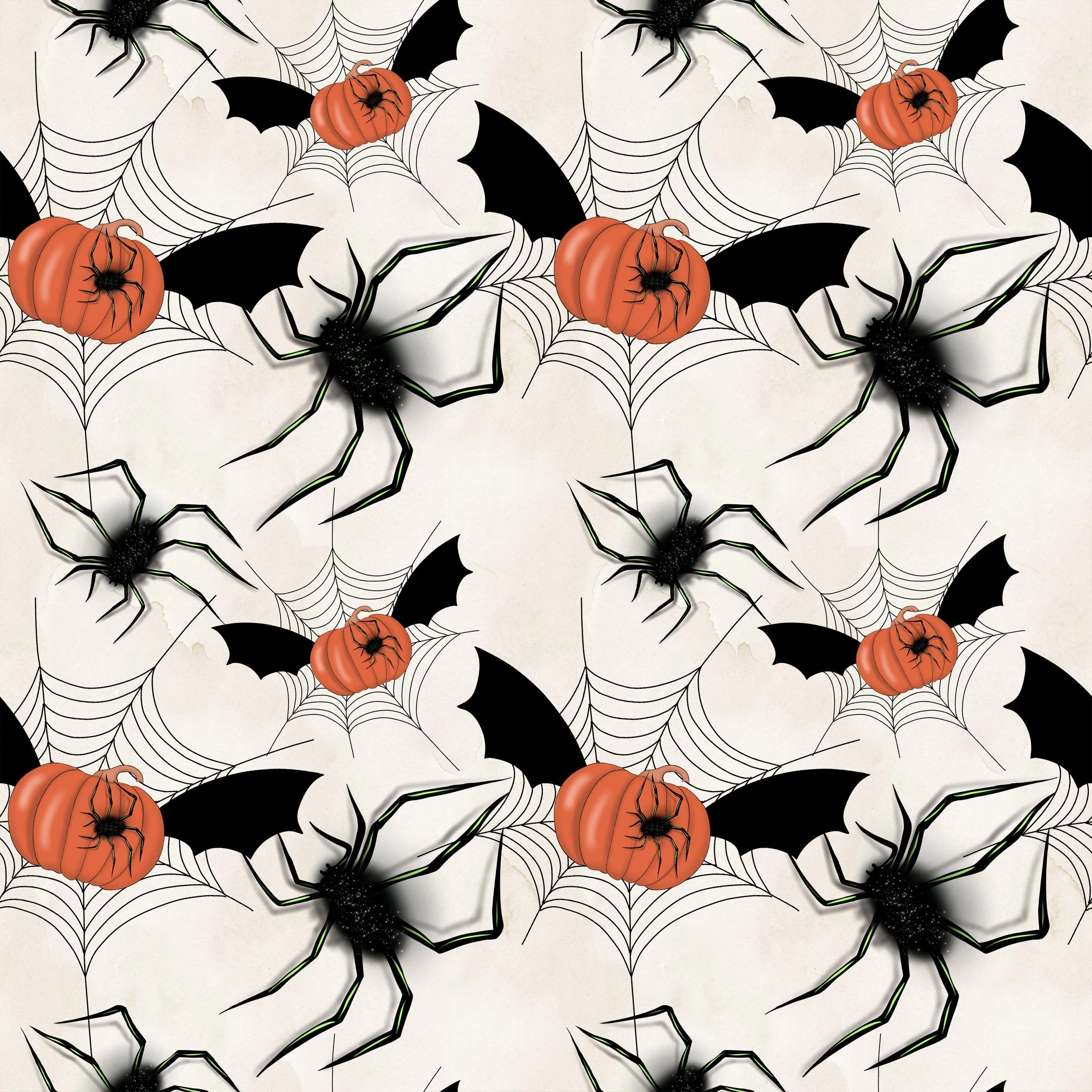 Halloween Please! Flying Pumpkins Fabric