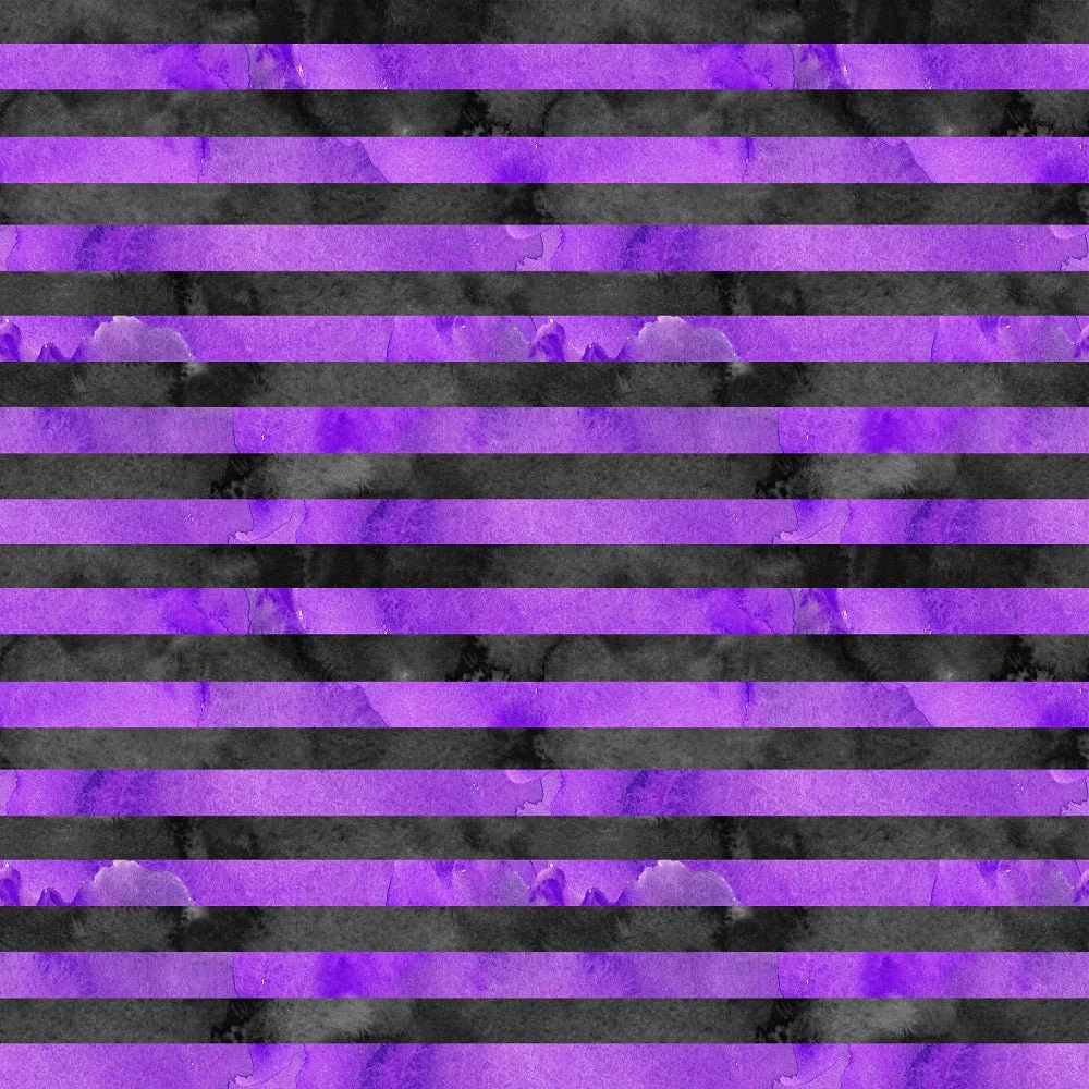 Halloween Please! Purple and Black Grunge Stripes Fabric
