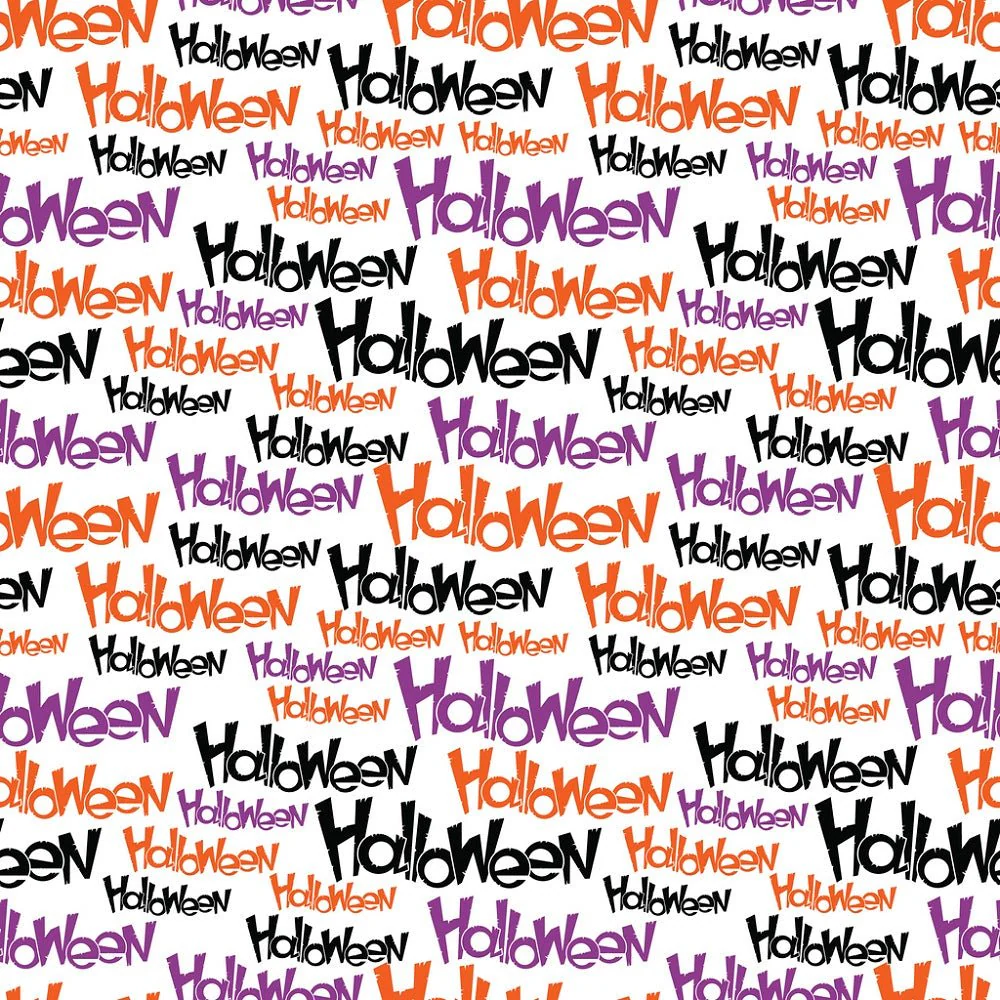 Halloween Sharp Words Fabric