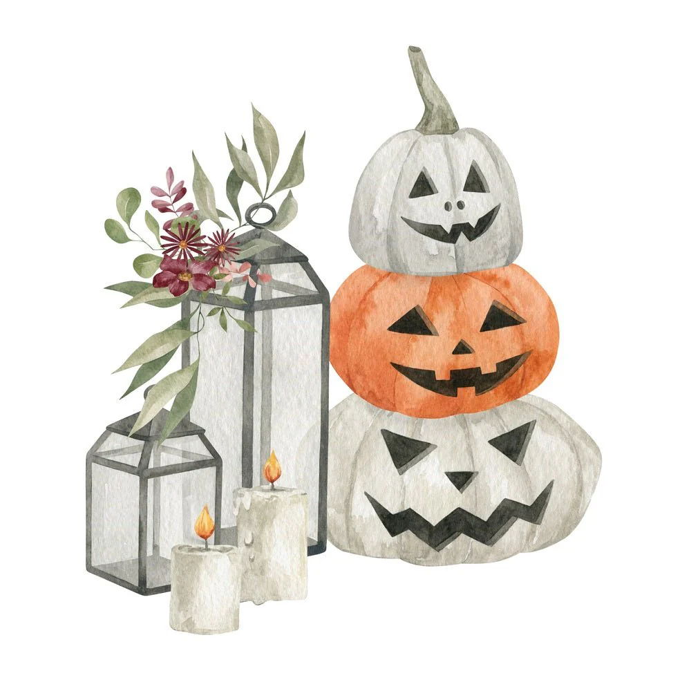 Halloween Still Life Decor #2 Fabric Panel