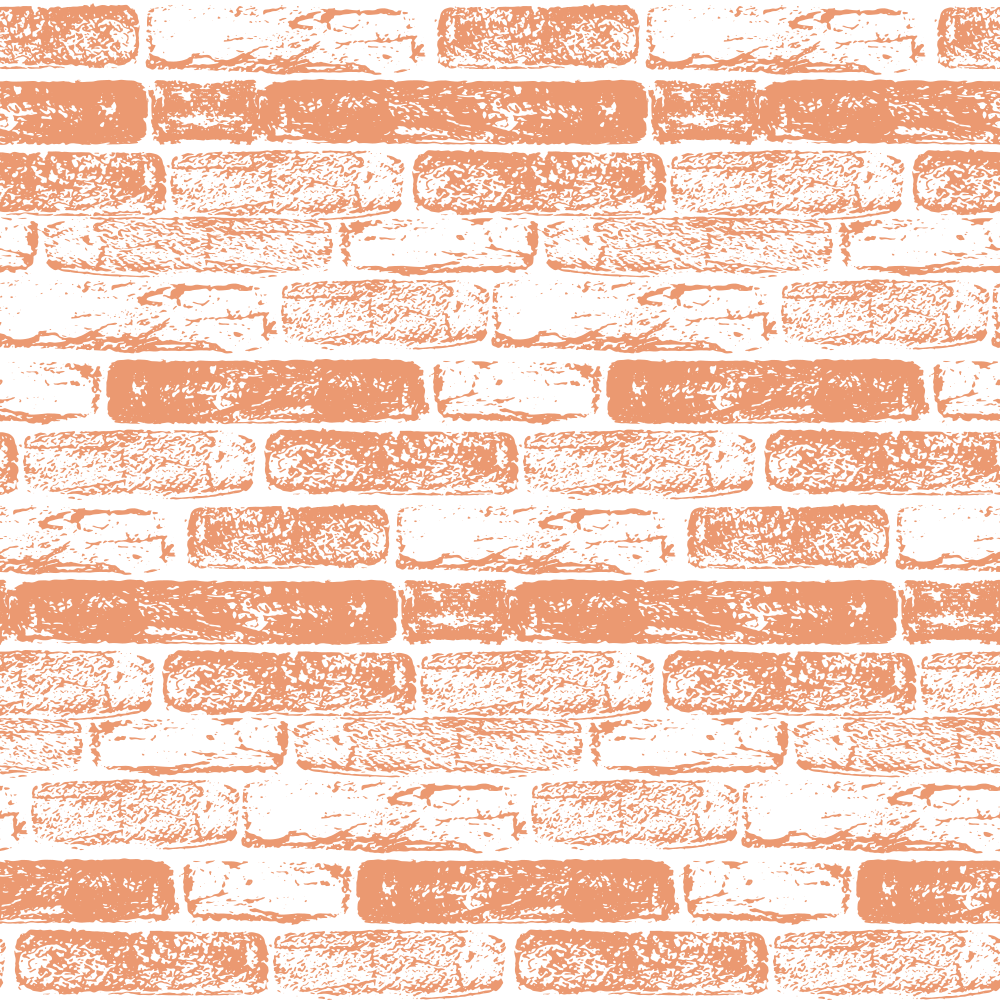 Hand Drawn Brick Wall Fabric - Copper River