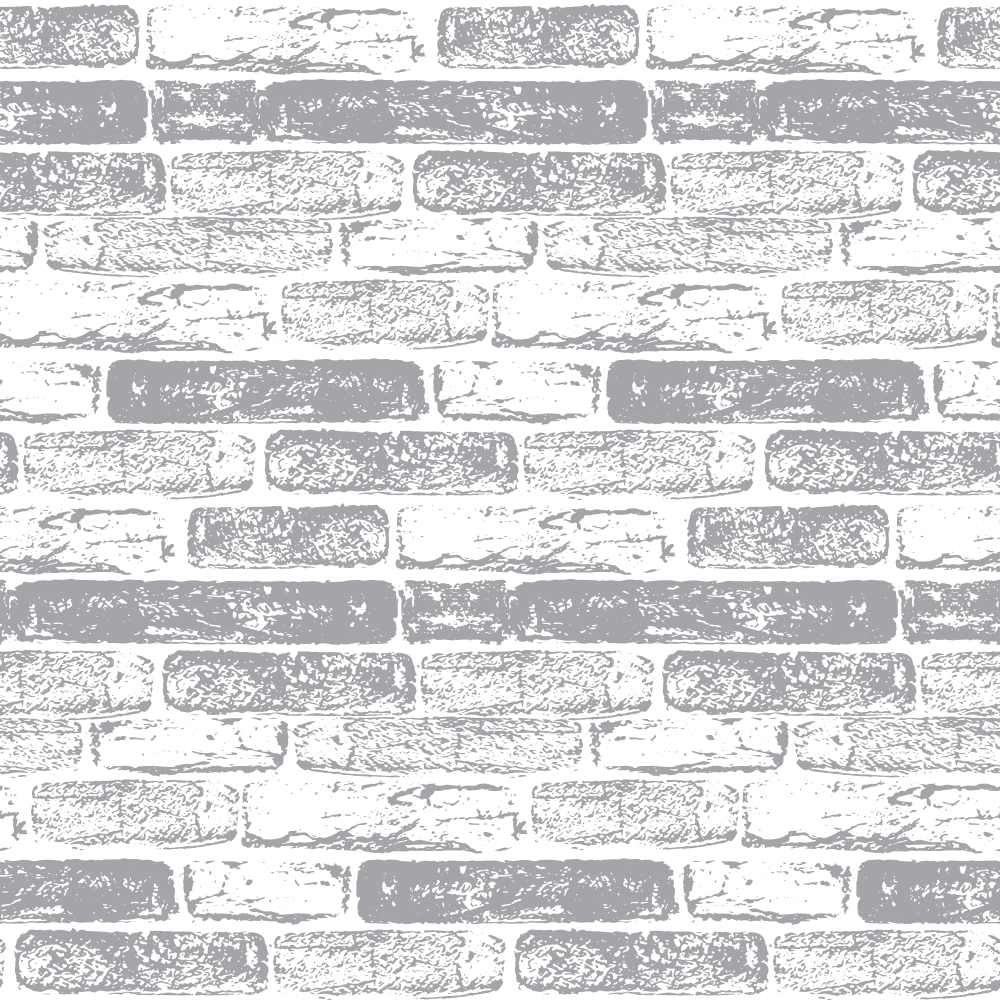Hand Drawn Brick Wall Fabric - Dusty Gray