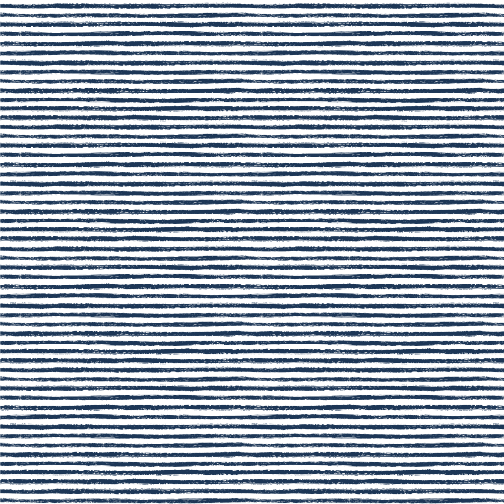 Hand Drawn Brush Stripes Fabric - Navy Blue