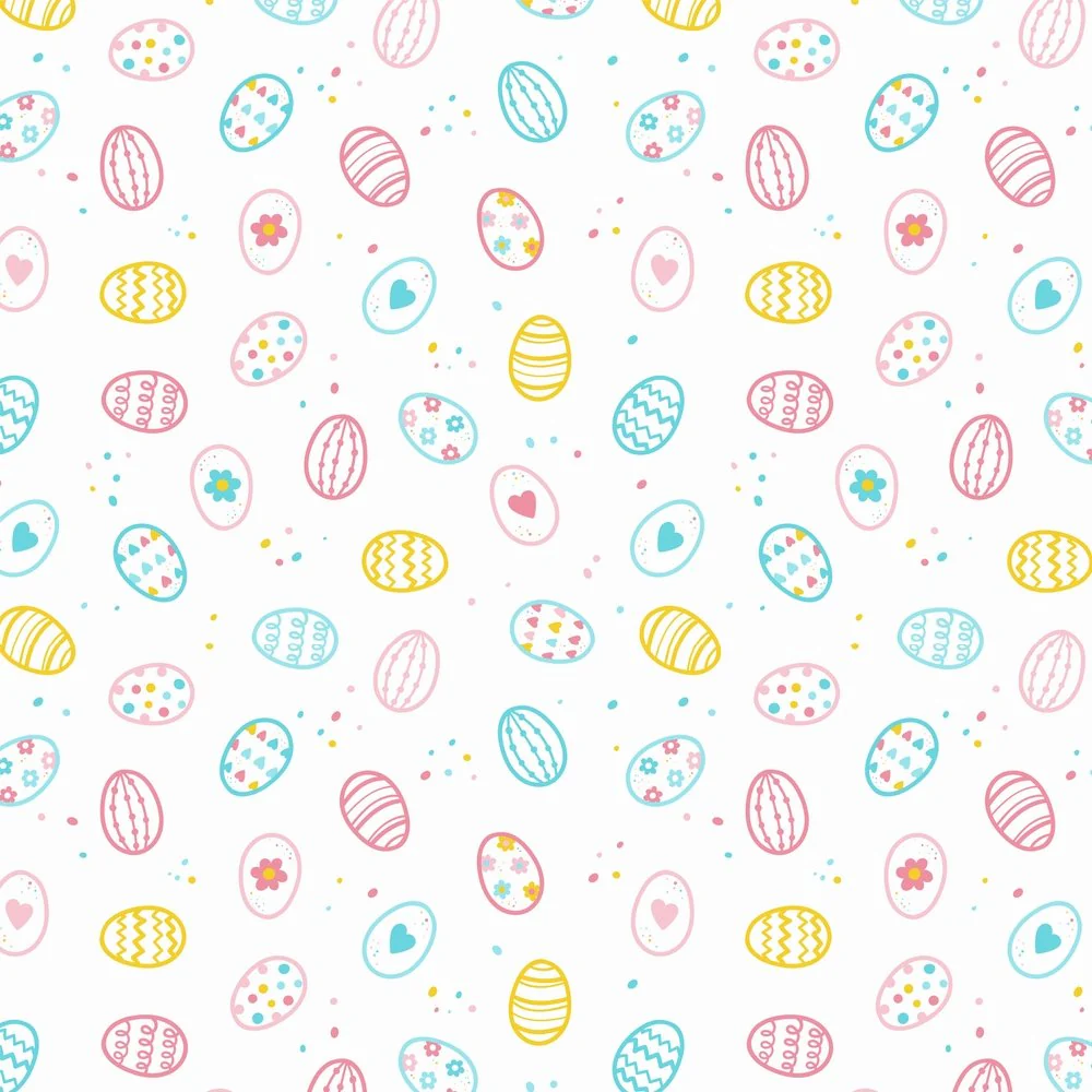 Hand Drawn Easter Egg Fabric