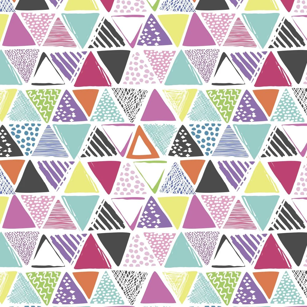 Hand Drawn Triangle Pattern Fabric Variation 2