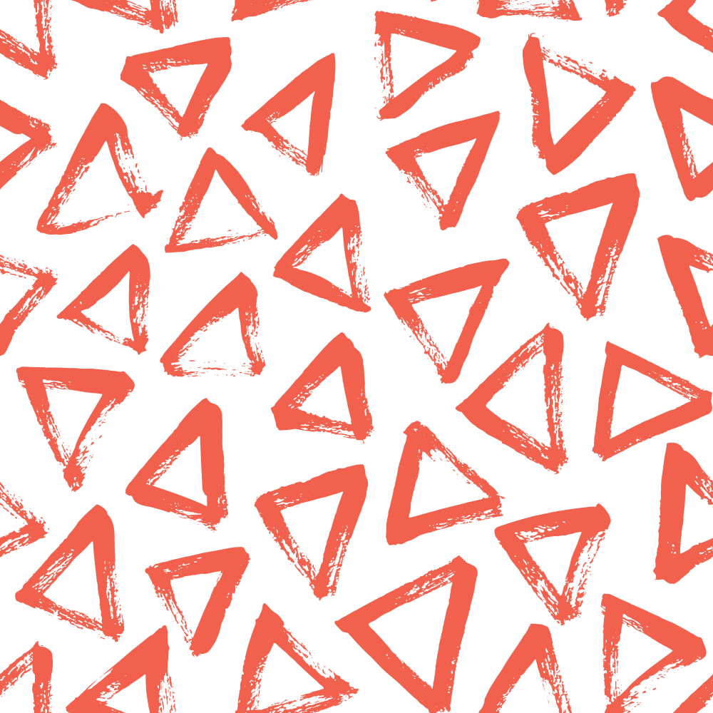 Hand Drawn Triangles Fabric - Cinnabar