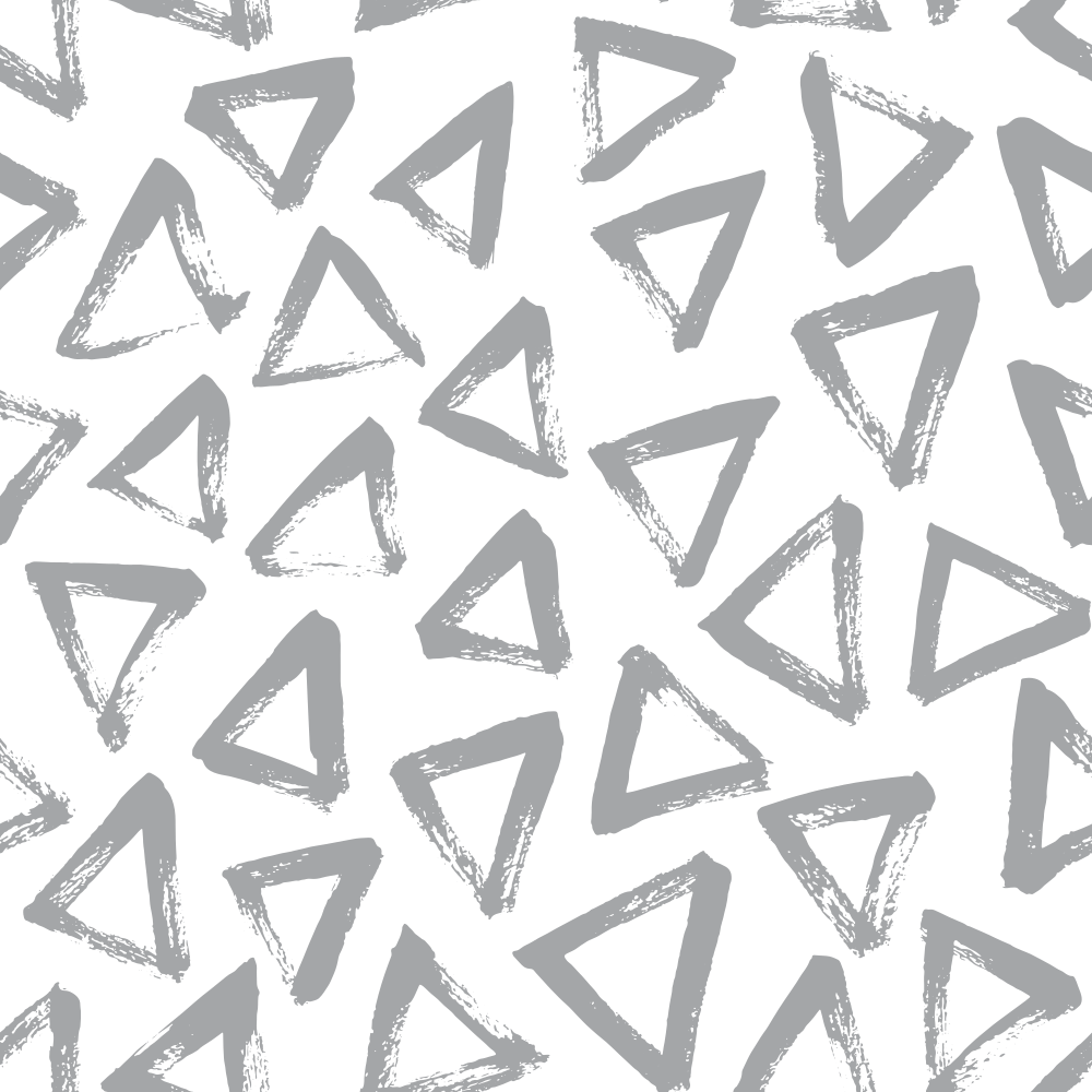 Hand Drawn Triangles Fabric - Dusty Gray