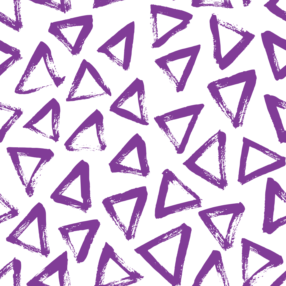 Hand Drawn Triangles Fabric - Grape