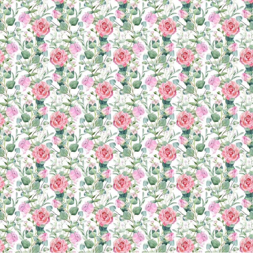 Hand-painted Watercolor Roses #2 Fabric