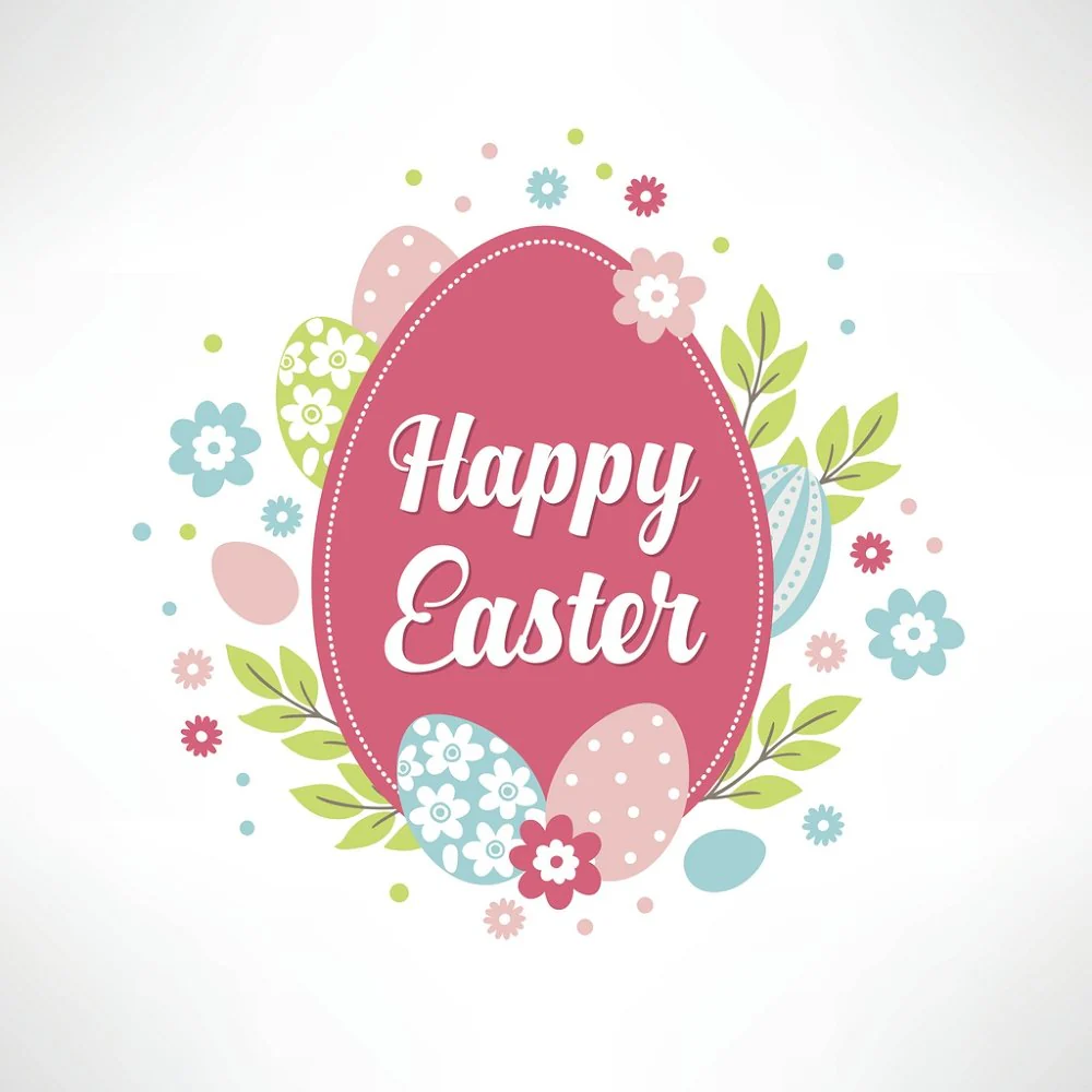 Happy Easter Egg Fabric Panel