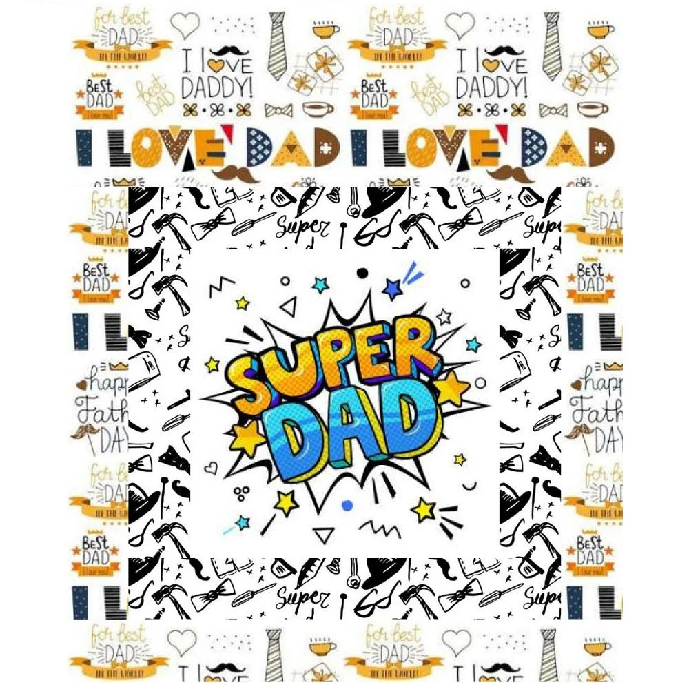 Happy Father's Day Mini Wall Hanging 9" x 9"
