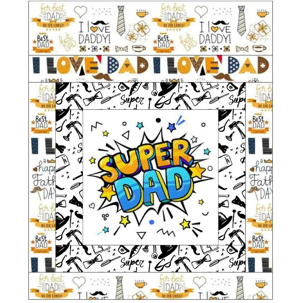 Happy Father's Day Mini Wall Hanging 9" x 9" - Image 2