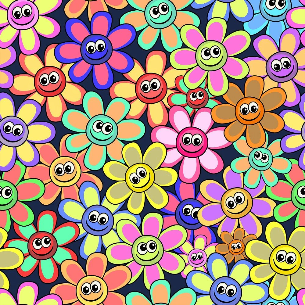 Happy Florals #3 Fabric