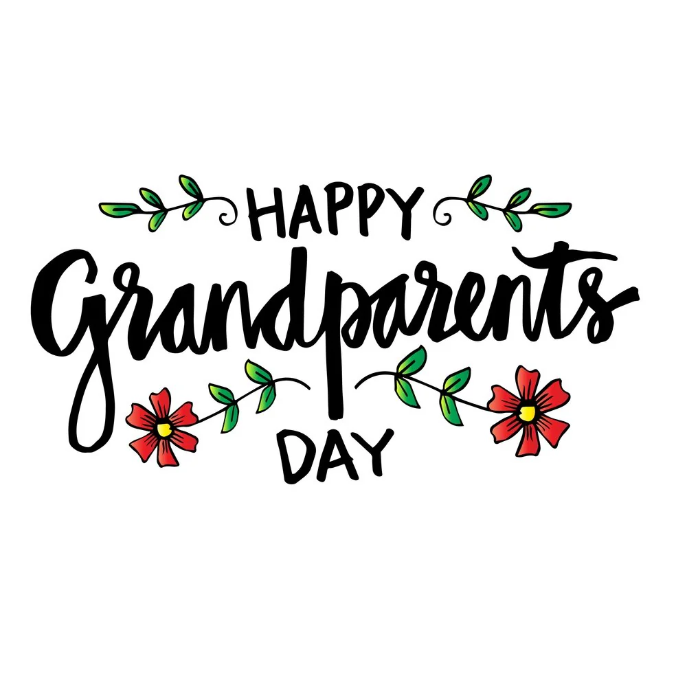 Happy Grandparents Day Floral Fabric Panel