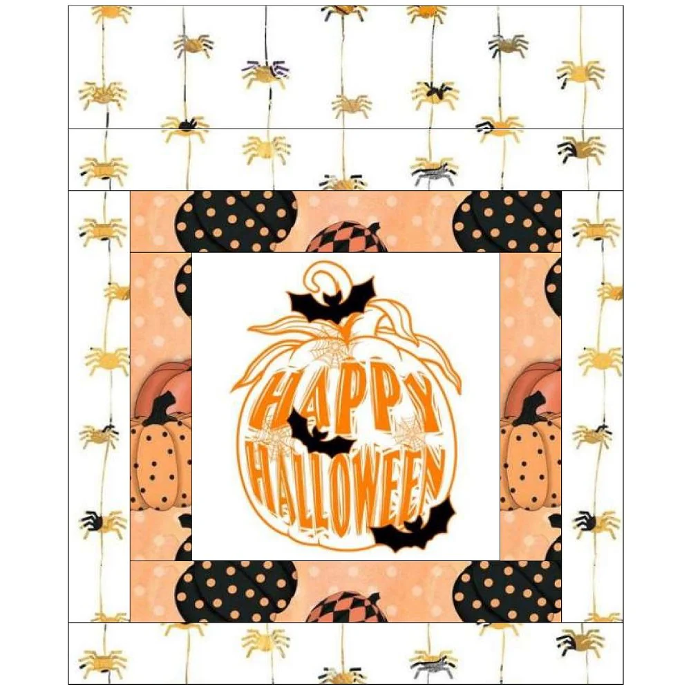 Happy Halloween Mini Wall Hanging 9" x 9" - Image 3