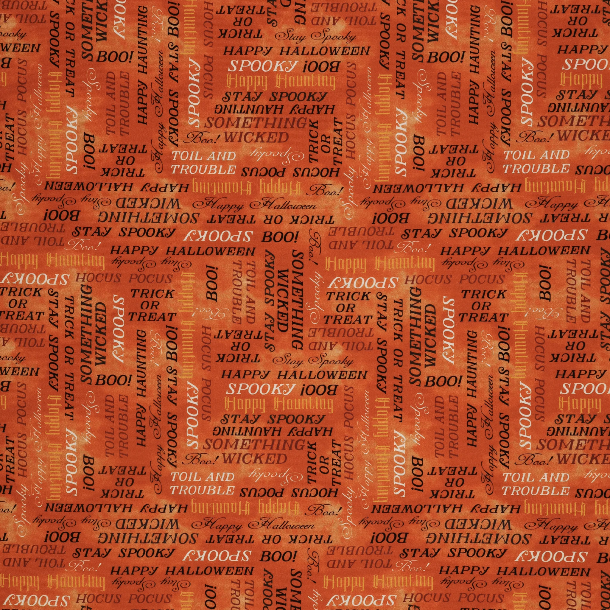 Happy Haunting Fabric Collection - Stay Spooky Pumpkin