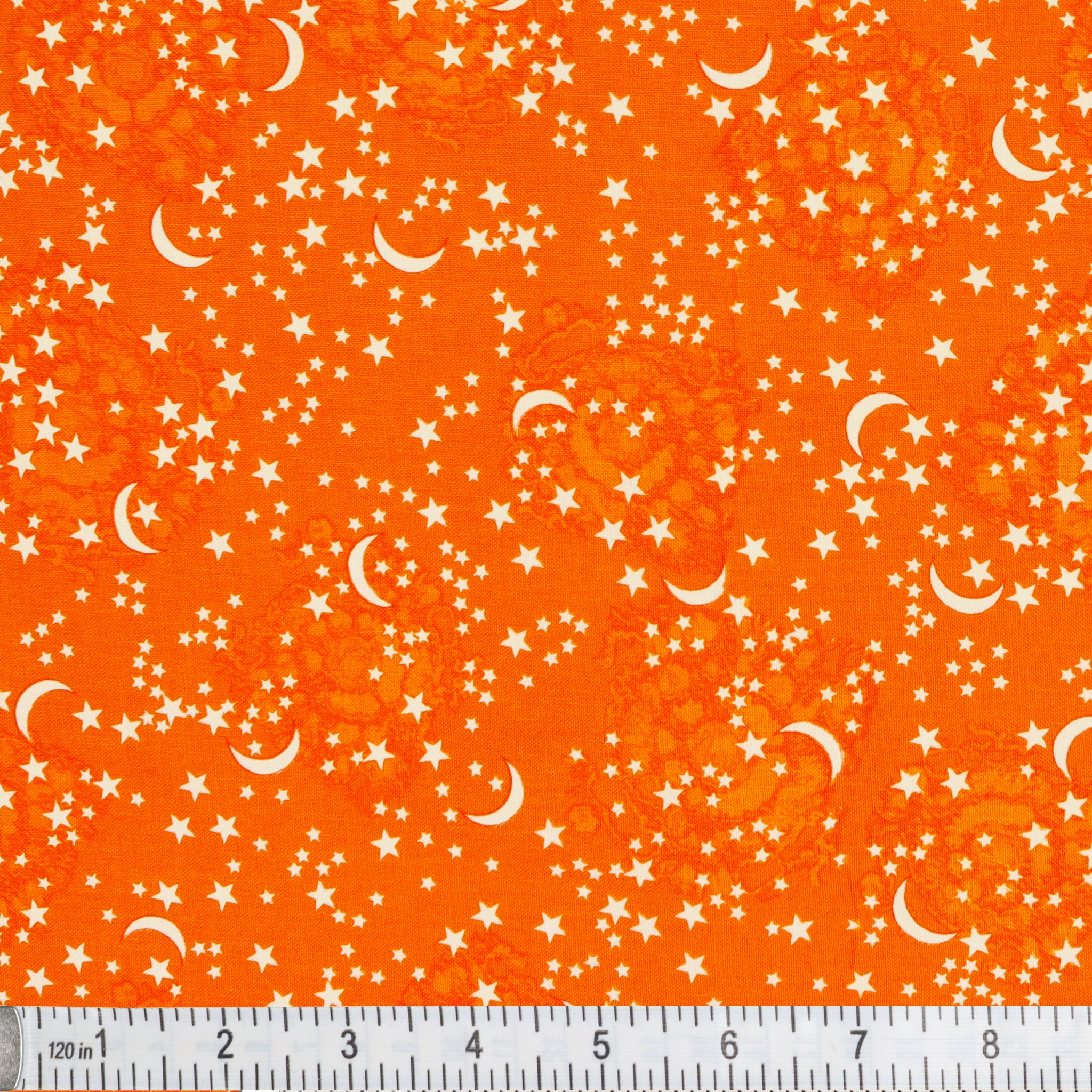 Happy Hauntings Fabric Collection - Starry Sky Orange - Image 2