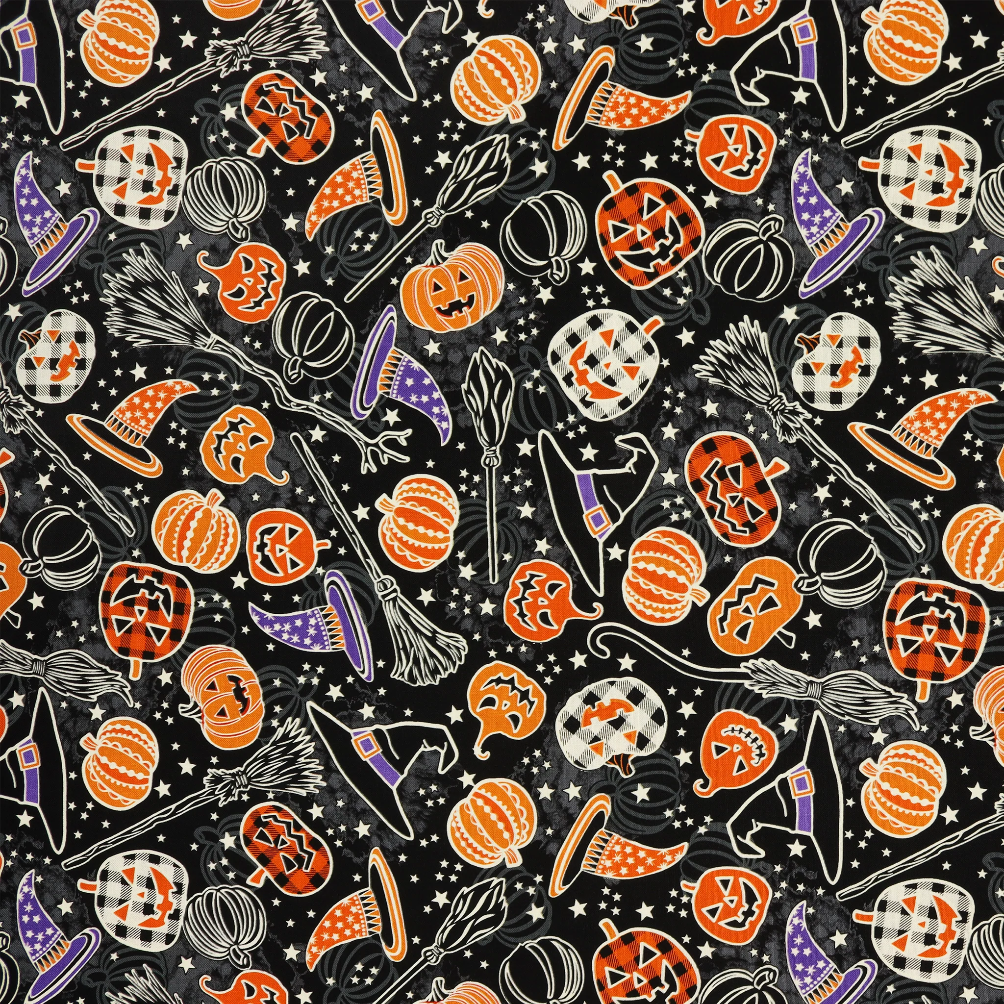 Happy Hauntings Fabric Collection - Starry Sky Orange - Image 14