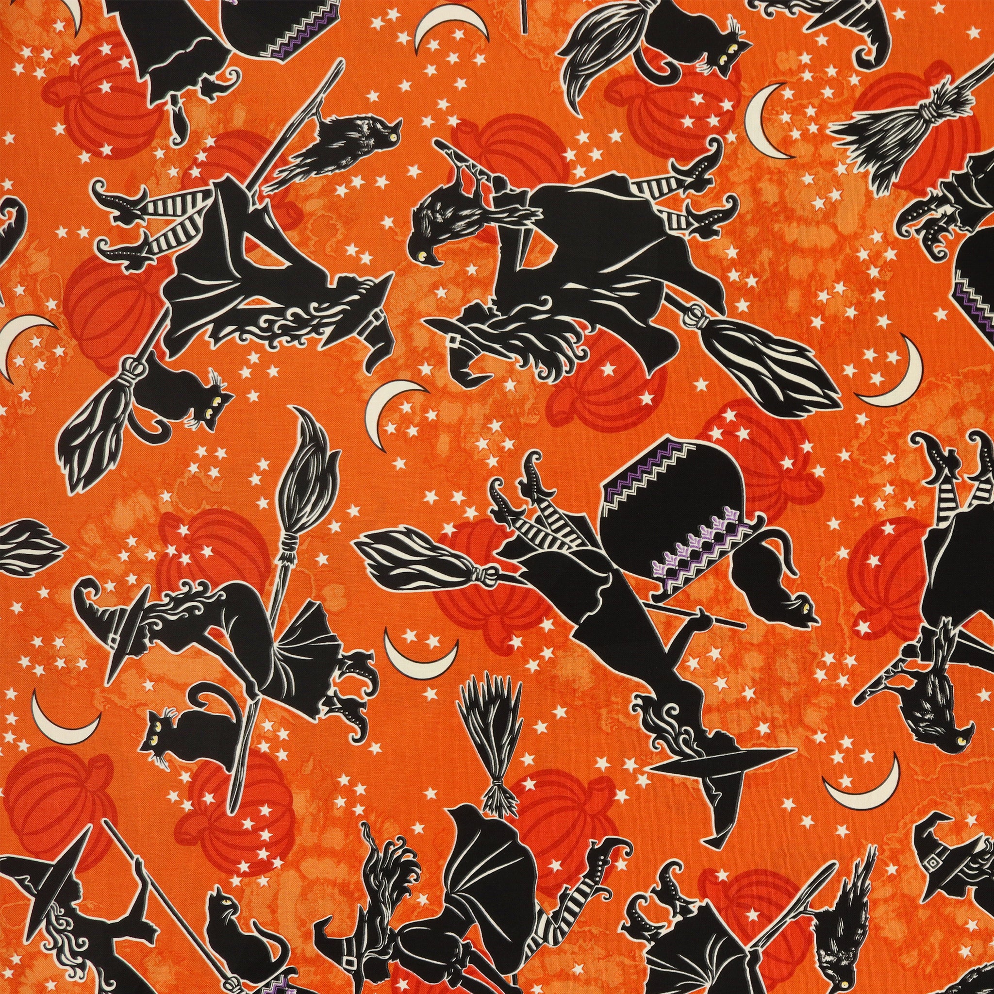 Happy Hauntings Fabric Collection - Witchy Woman Orange