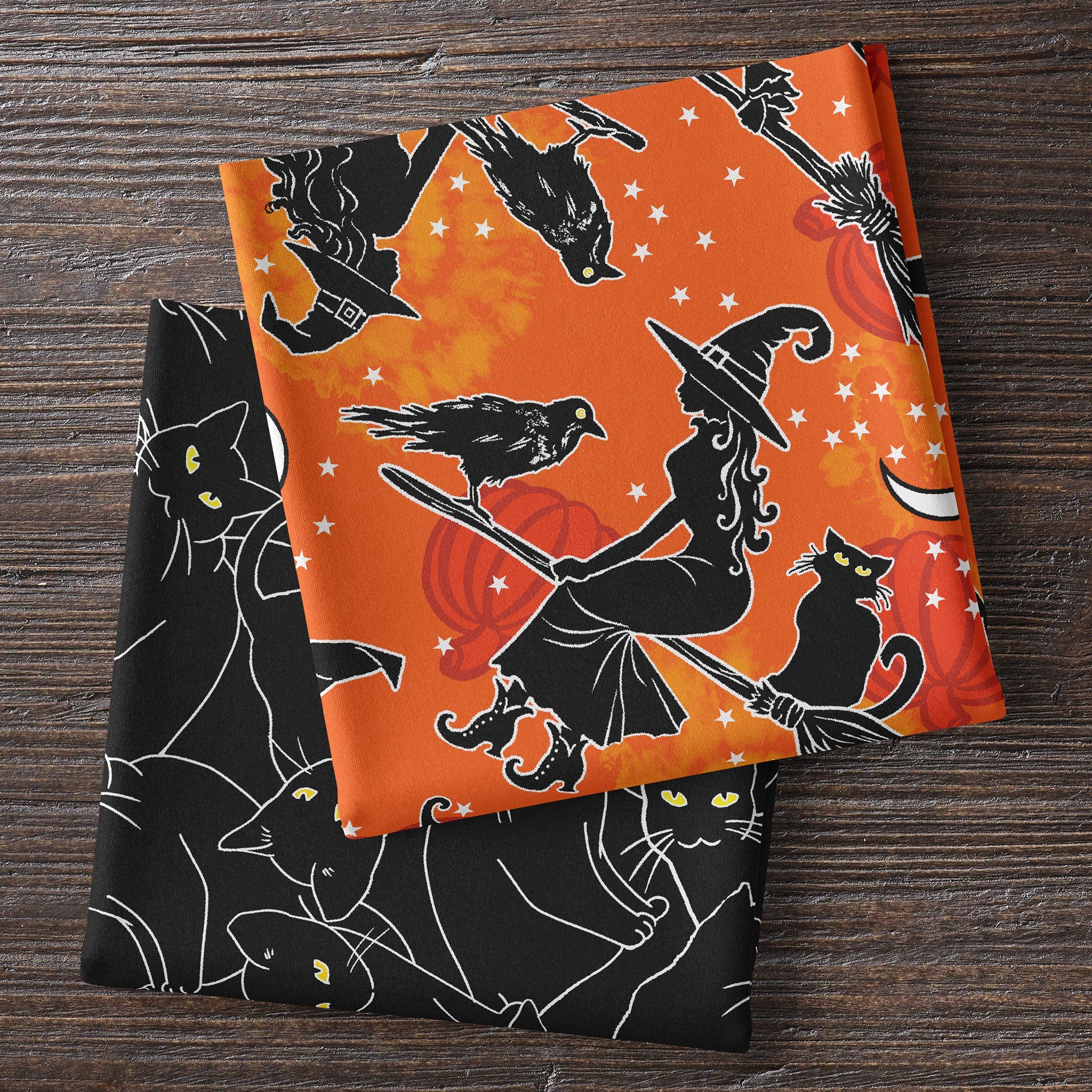 Happy Hauntings Fabric Collection - Cat Magic Purple - Image 3