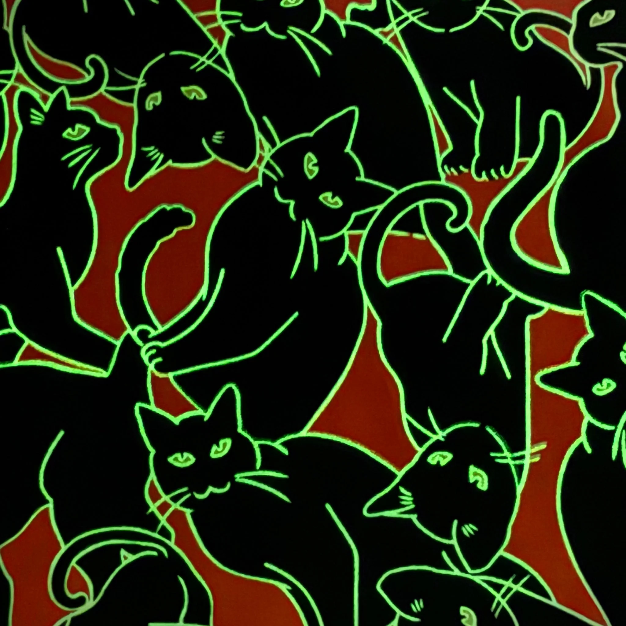 Happy Hauntings Fabric Collection - Cat Magic Purple - Image 6