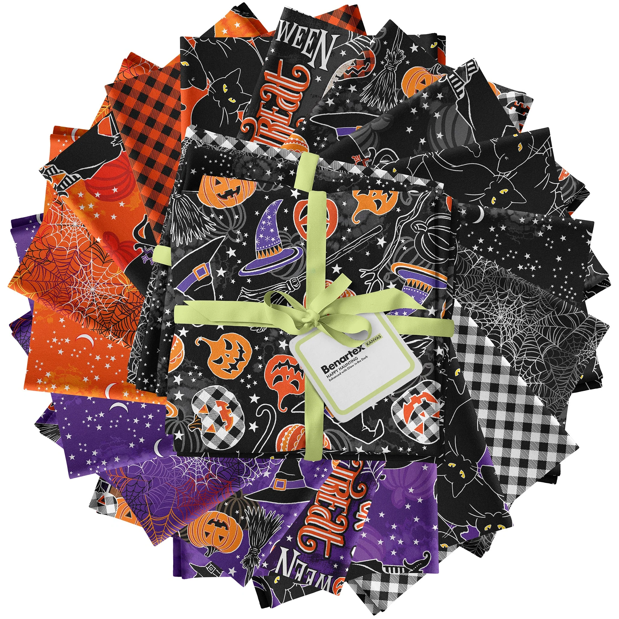 Happy Hauntings Fabric Collection - Cat Magic Purple - Image 9