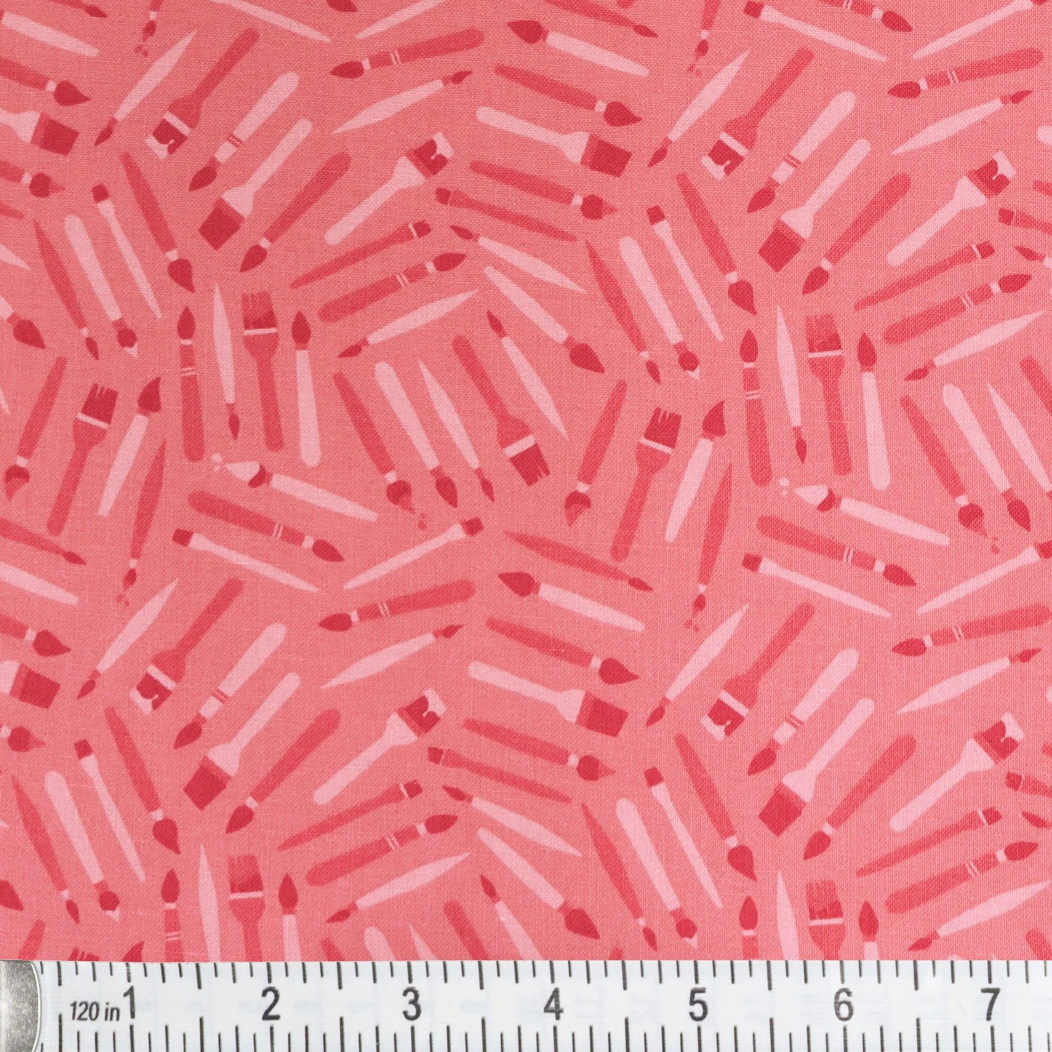 Happy Notes Fabric Collection - Brushes Pink - Image 2