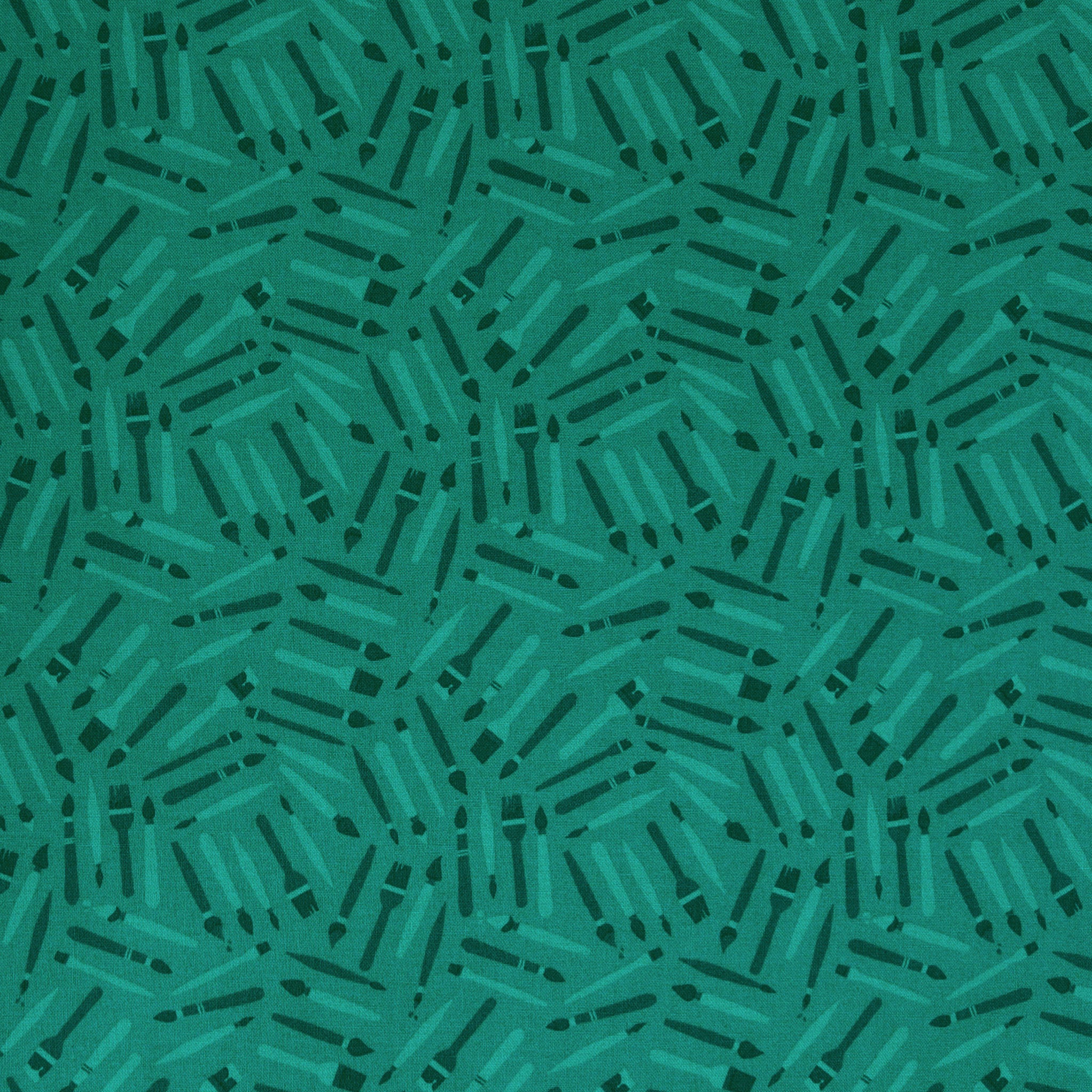 Happy Notes Fabric Collection - Brushes Teal