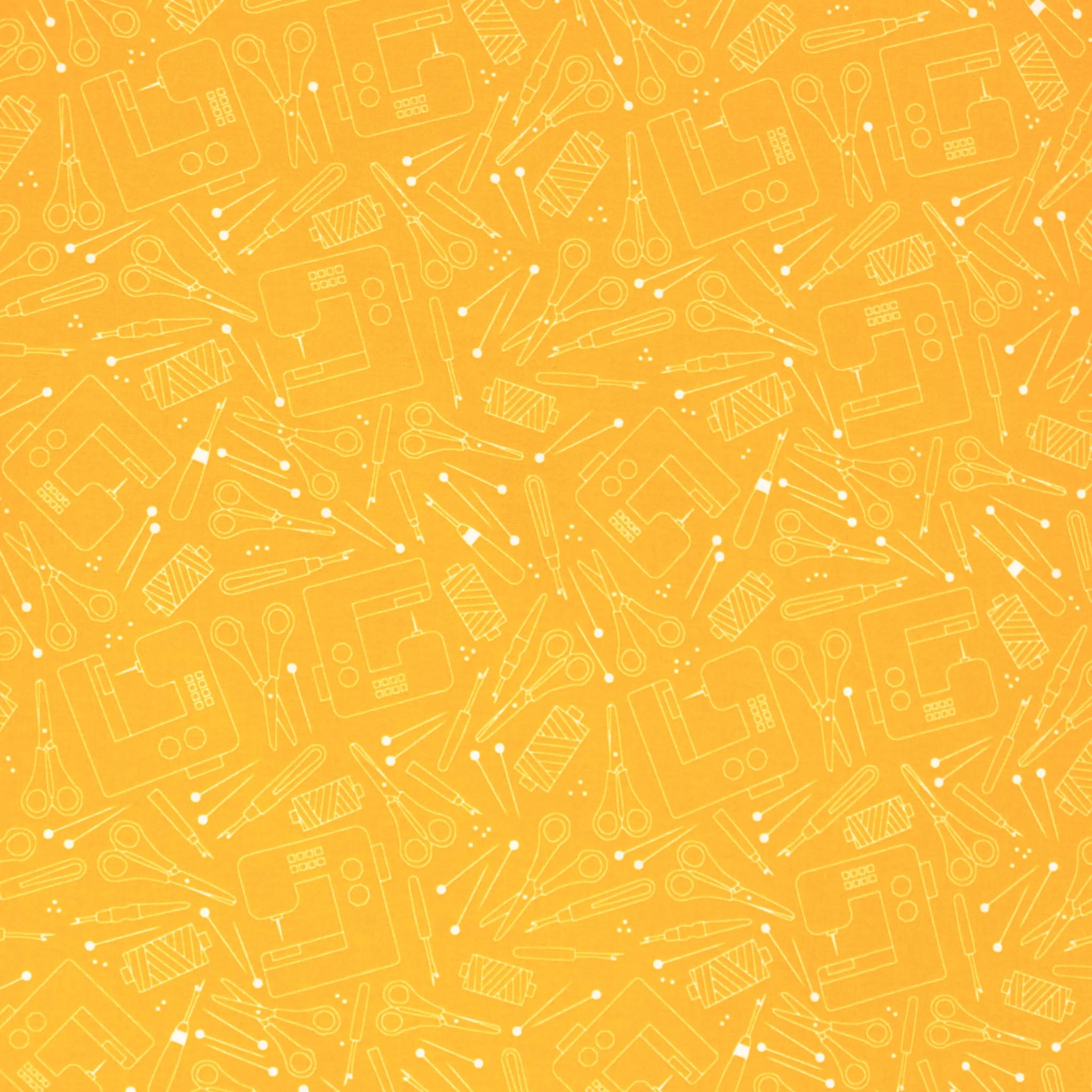 Happy Notes Fabric Collection - Happy Quilting Yellow