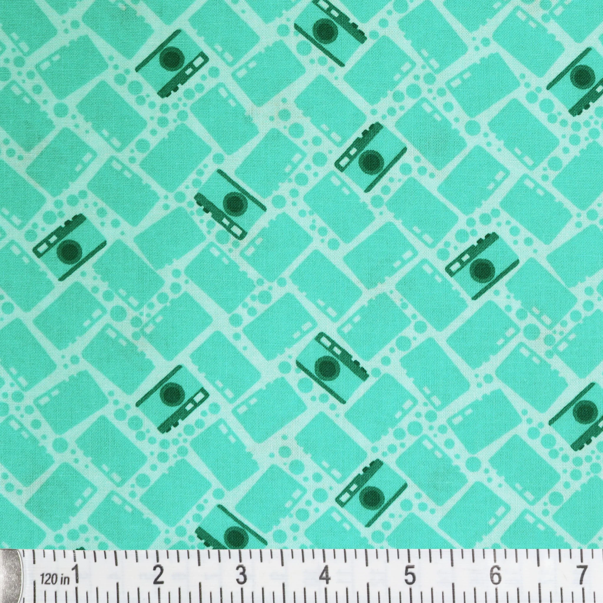Happy Notes Fabric Collection - Picture Perfect Turquoise - Image 2