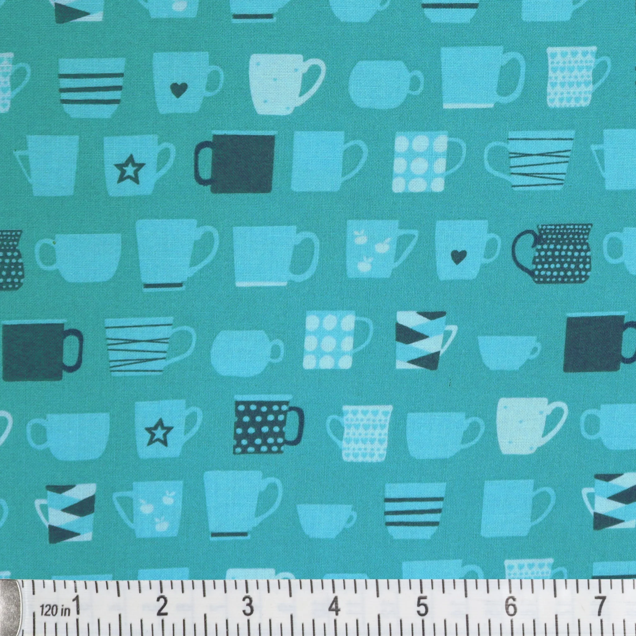 Happy Notes Fabric Collection - Tea Please Blue - Image 2