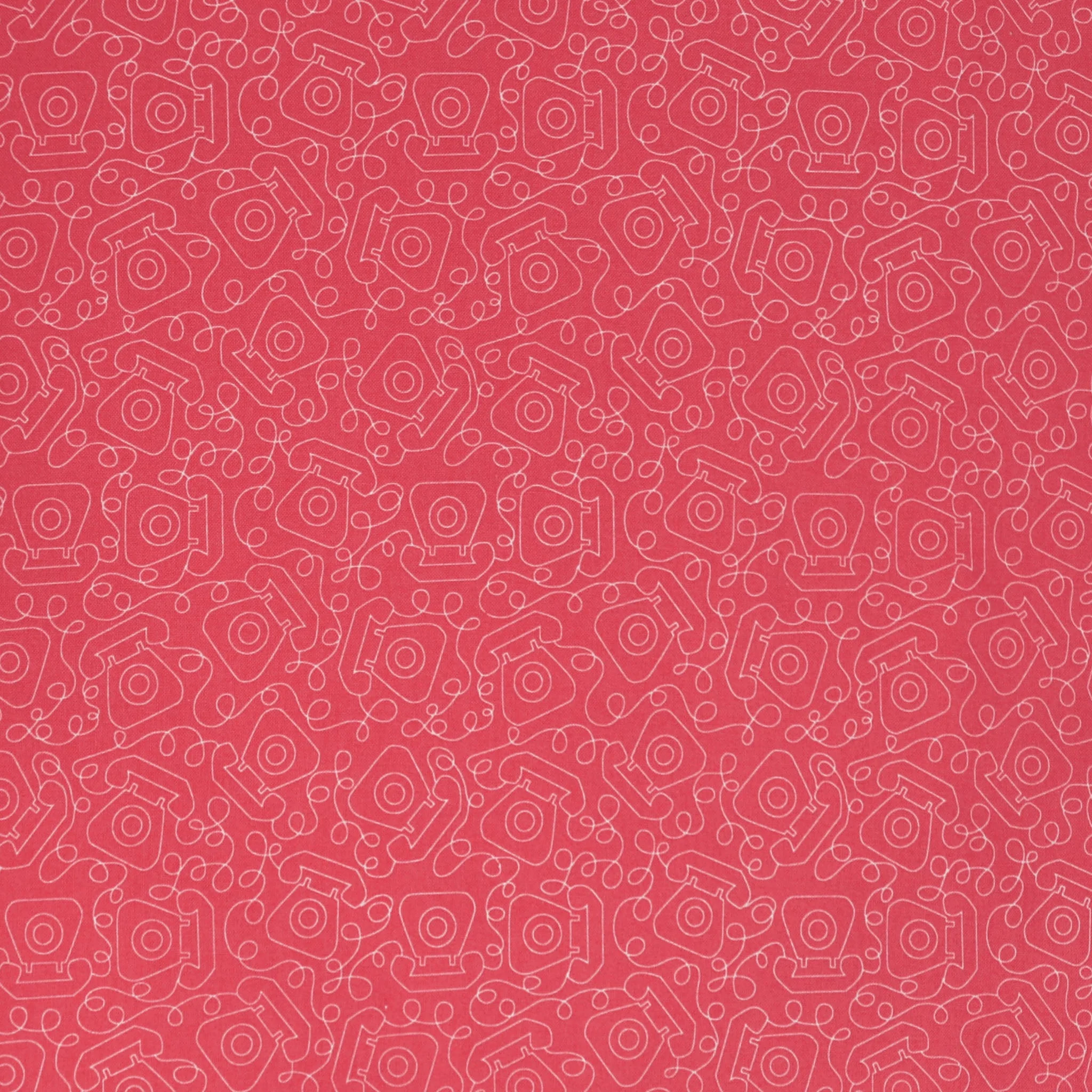 Happy Notes Fabric Collection - Tring A Ling Dark Pink