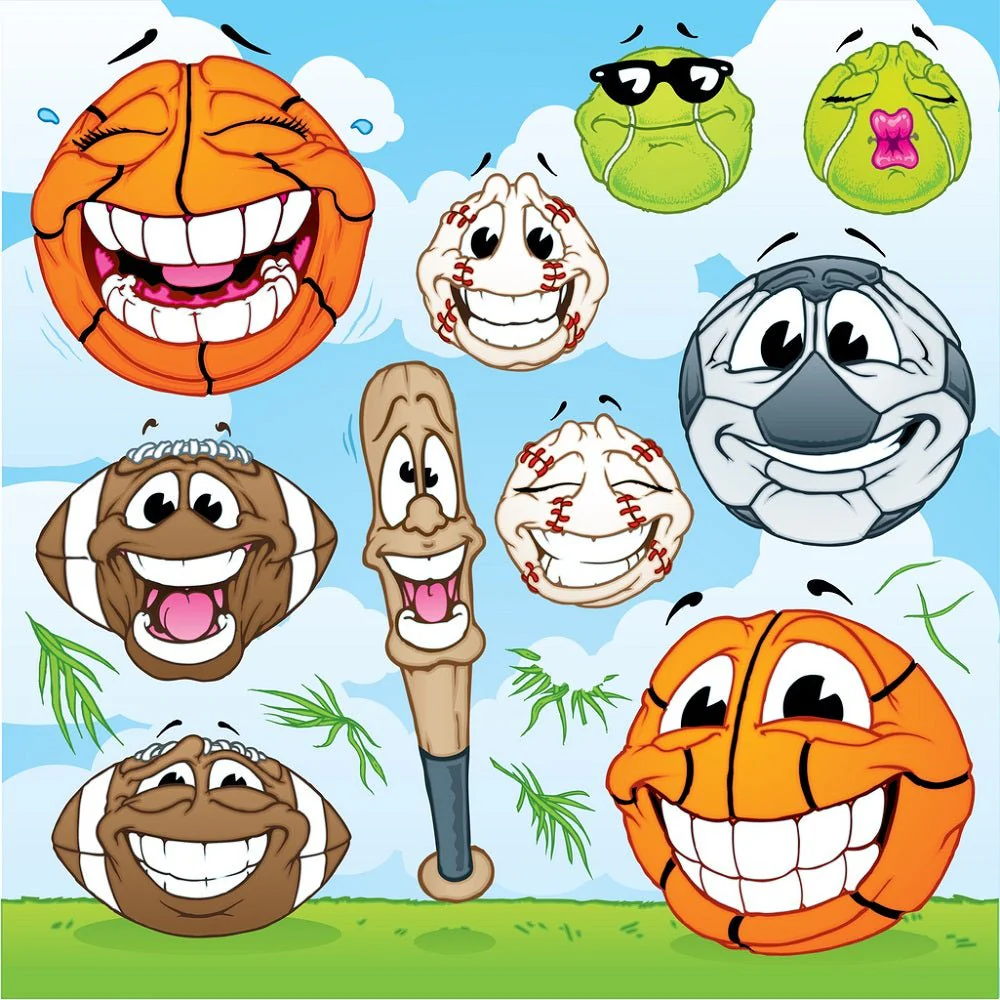Happy Sports Balls Fabric Panel
