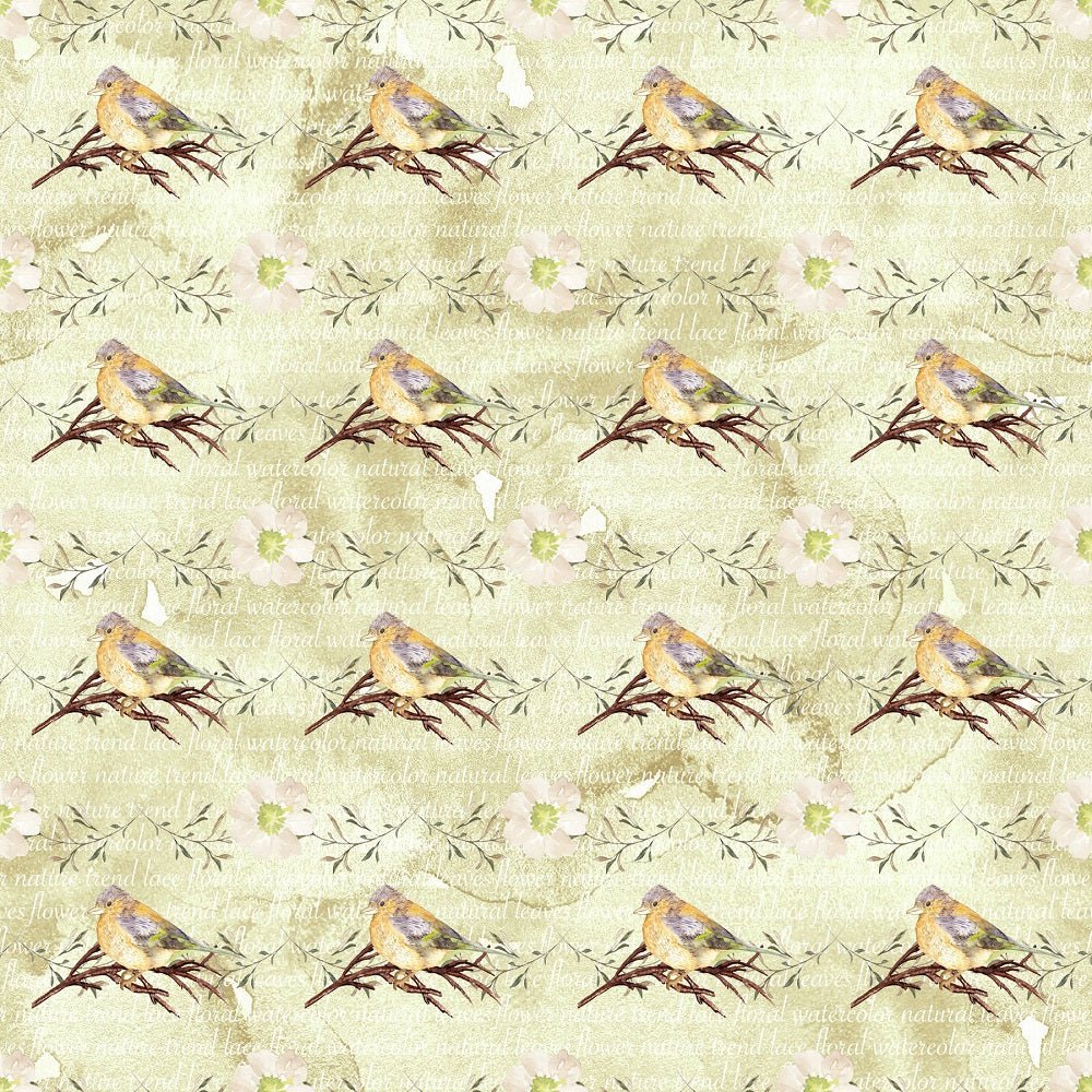 Happy Thanksgiving Birds on Words Fabric