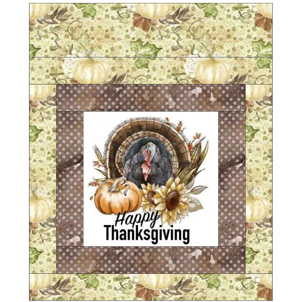 Happy Thanksgiving Mini Wall Hanging 9" x 9" - Image 2