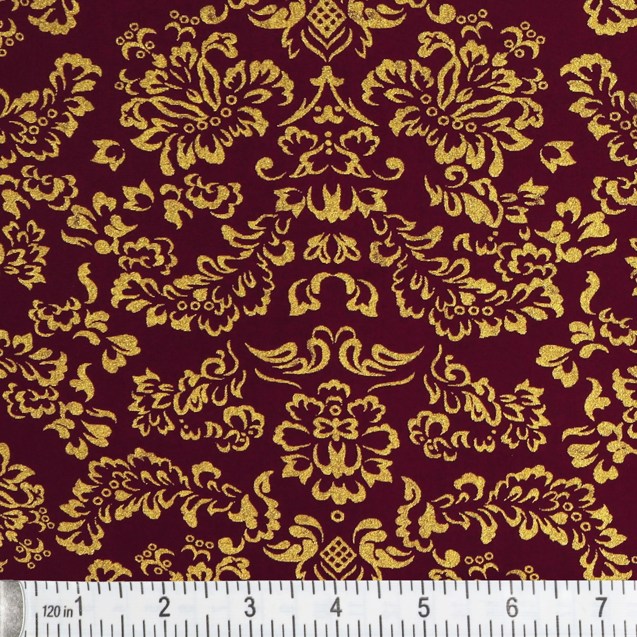 Harvest Keepsakes Fabric Collection - Elegant Filigree Wine - Image 2