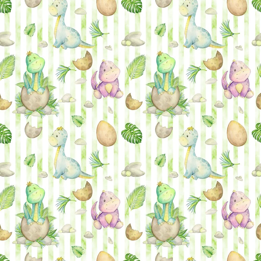 Hatching Dinosaurs Fabric - Multi