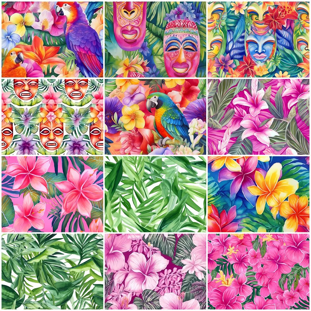 Hawaiian Tiki Luau Charm Pack - 12 Pieces