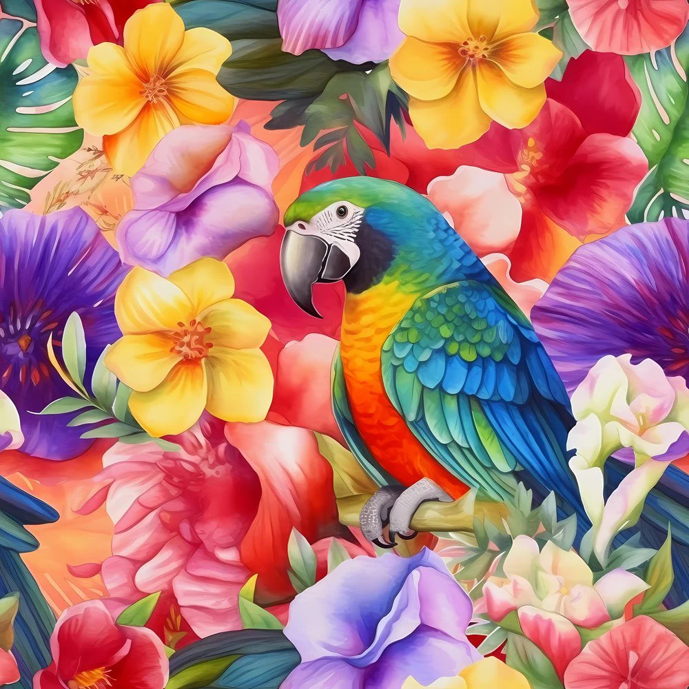 Hawaiian Tiki Luau Pattern #3 Fabric