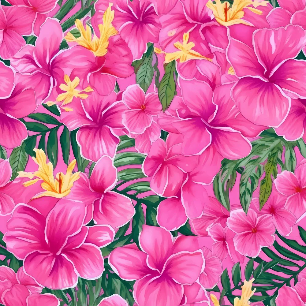 Hawaiian Tiki Luau Pattern #6 Fabric