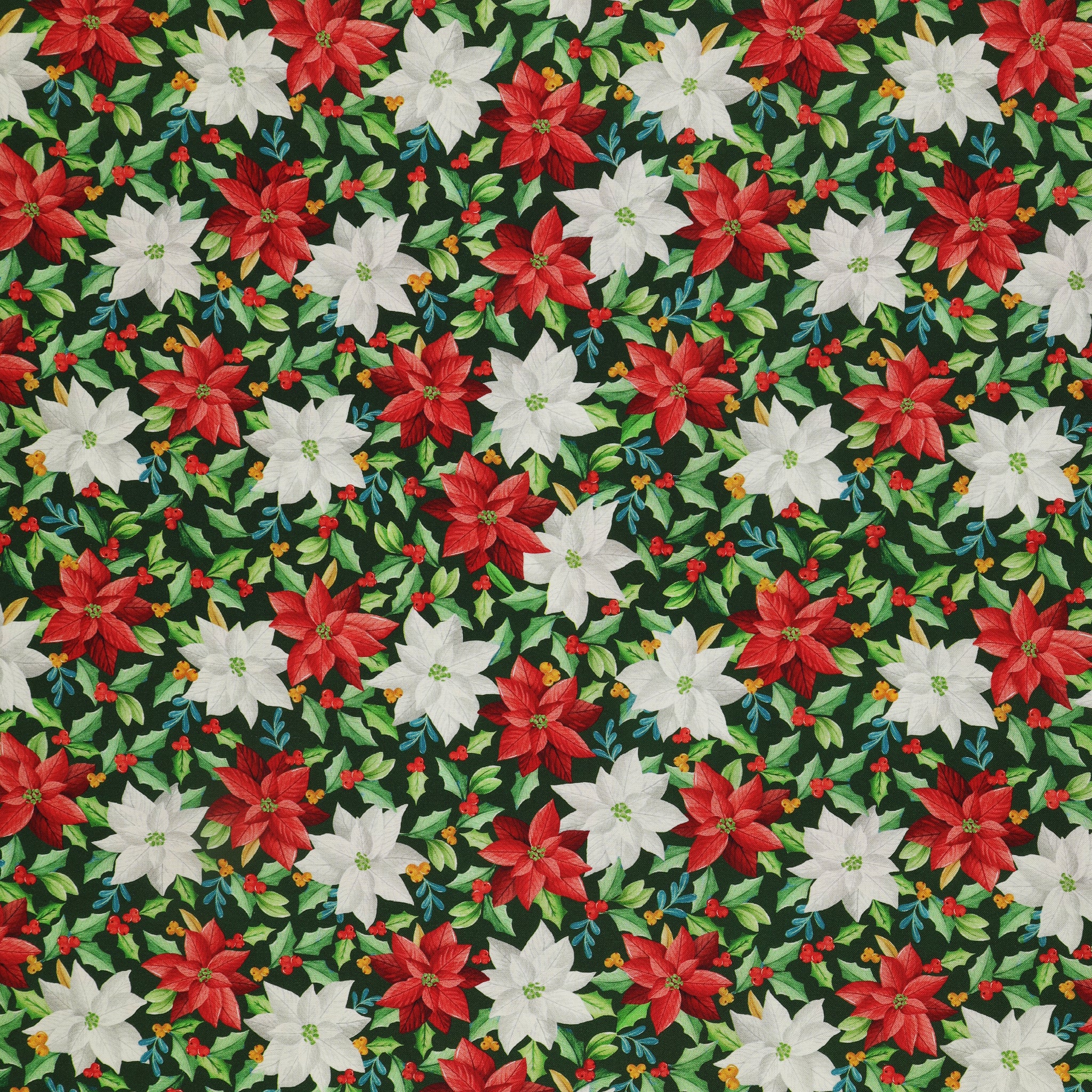 Heartland Holiday Fabric Collection - Holiday Poinsettia Green