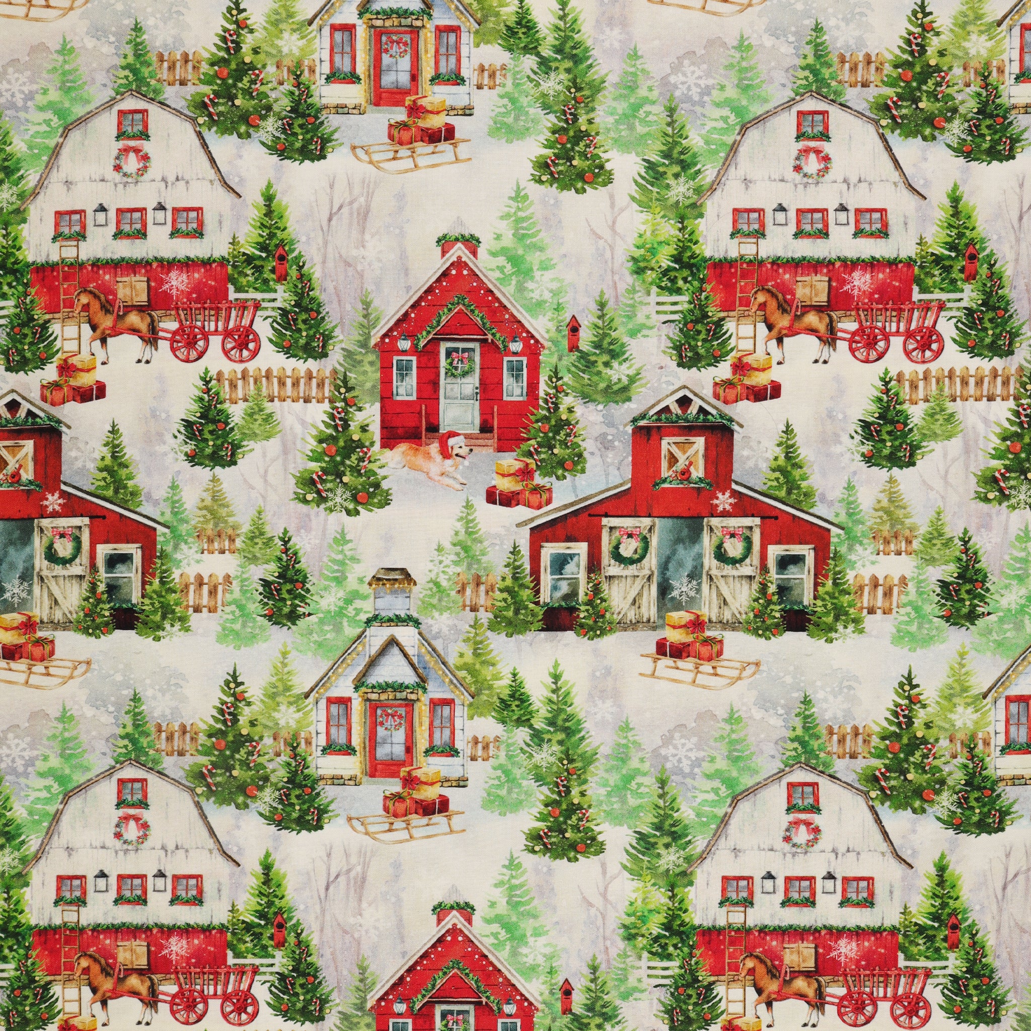 Heartland Holiday Fabric Collection - Holiday Village Multi
