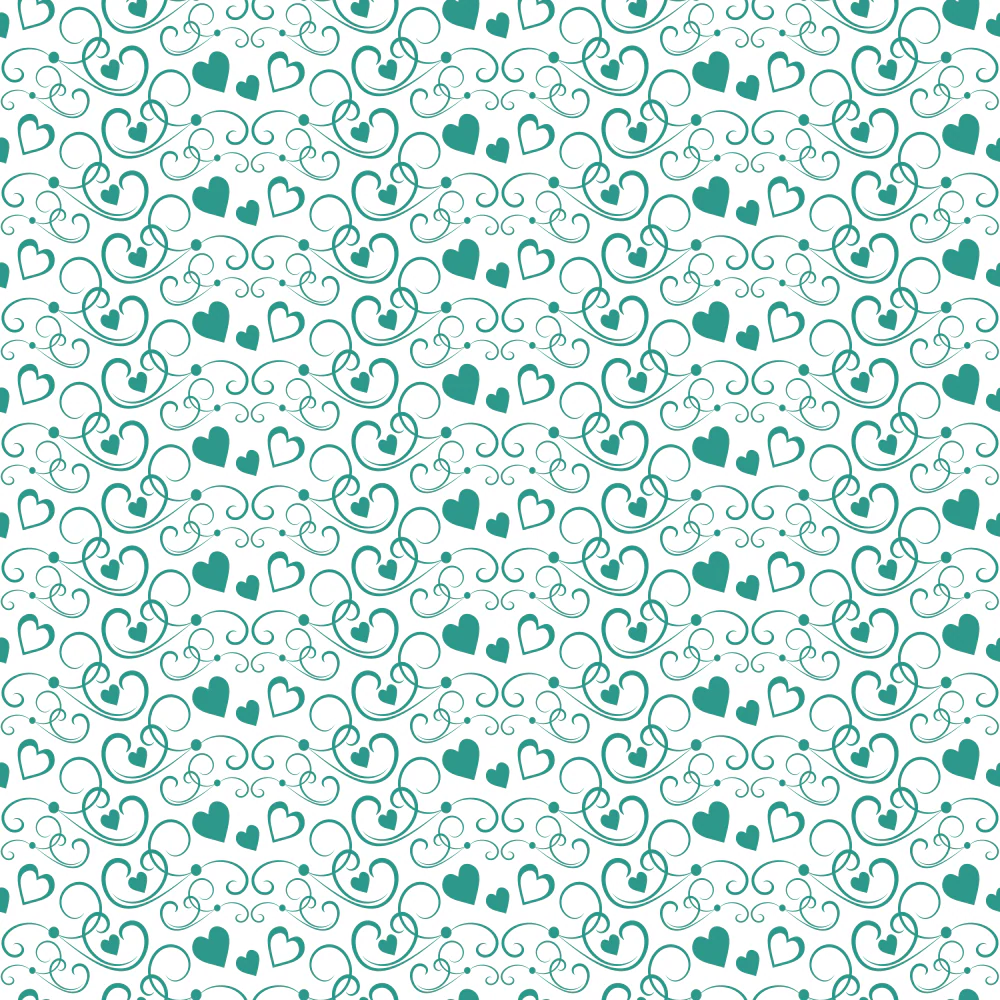 Hearts Fabric - Atoll